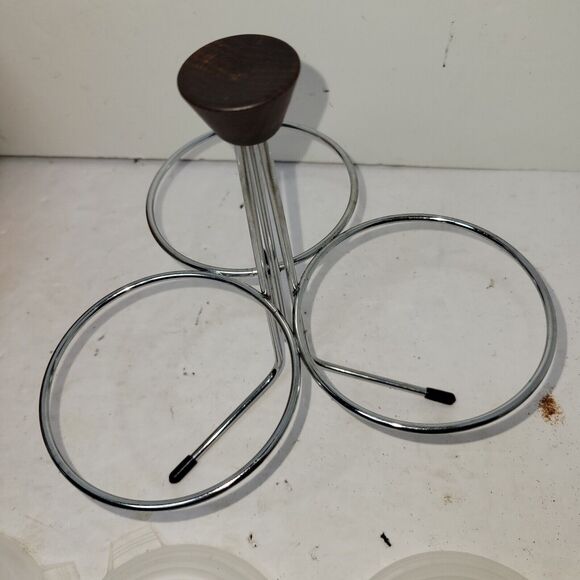 Vtg Foley Store'n Server 3 Bowl Set Spoons Lids Serving Stand Original Box Retro - Picture 11 of 16